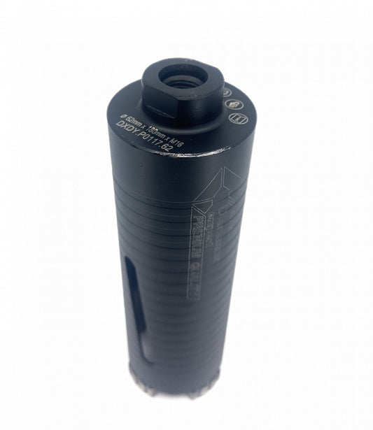 Carota diamantata PREMIUM ø62mm x 180mm x M16 pentru gaurire Beton armat, Zidarie, Granit - DXDY.P0117.62