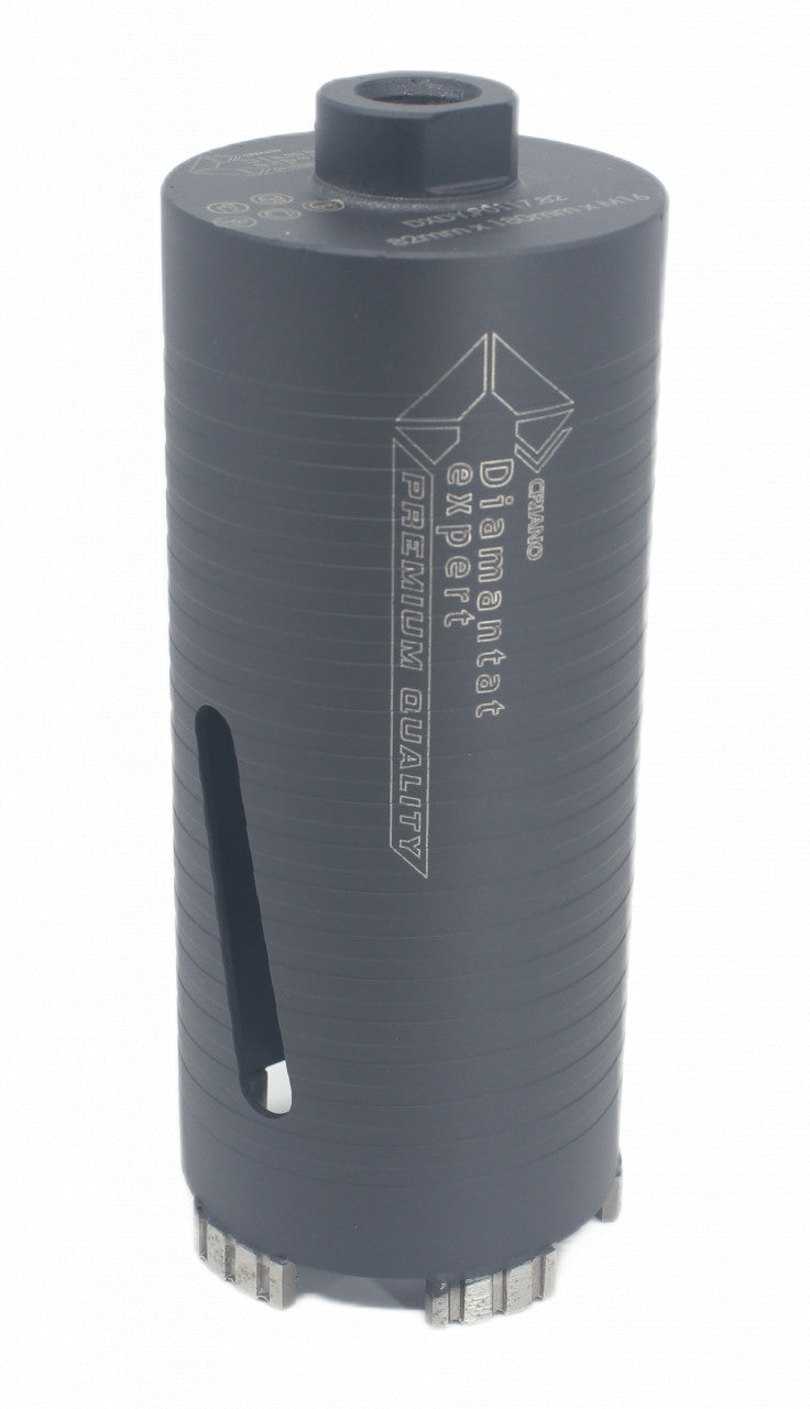 Carota diamantata PREMIUM ø82mm x 180mm x M16 pentru gaurire Beton armat, Zidarie, Granit - DXDY.P0117.82