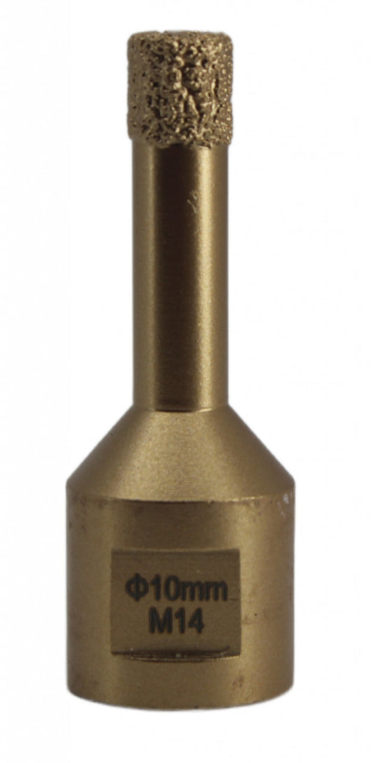 Carota diamantata pt. gresie portelanata & piatra - diam. 10mm -cu ceara- Premium - DXDY.GOLDrill.10