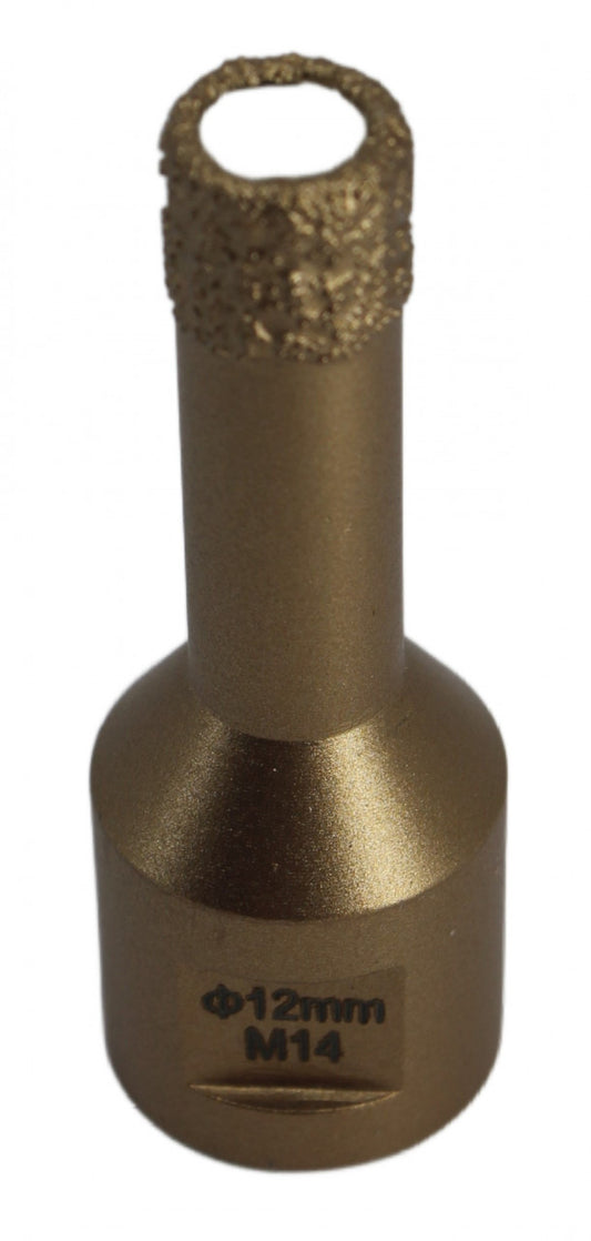 Carota diamantata pt. gresie portelanata & piatra - diam. 12mm -cu ceara- Premium - DXDY.GOLDrill.12