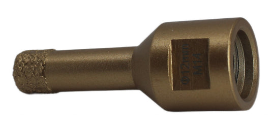 Carota diamantata pt. gresie portelanata & piatra - diam. 12mm -cu ceara- Premium - DXDY.GOLDrill.12