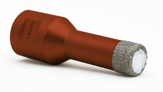 Carota diamantata pt. gresie portelanata & piatra - diam. 14mm -cu ceara- Profesional Standard - DXDY.REDrill.14