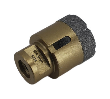 Carota diamantata pt. gresie portelanata & piatra - diam. 43mm - Premium - DXDY.GOLDrill.43