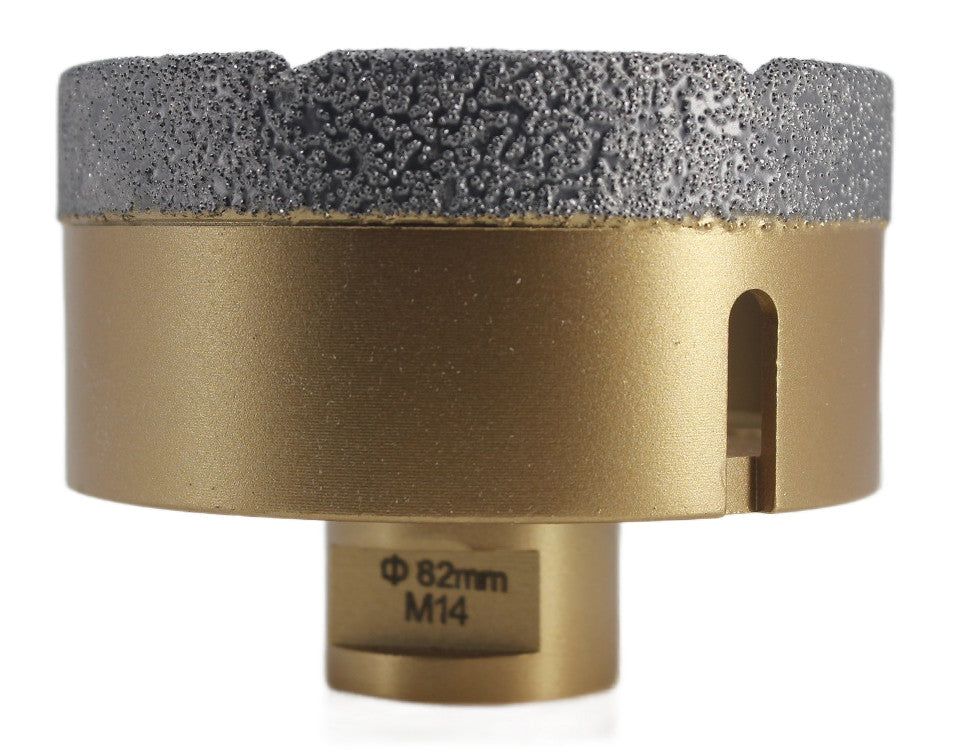 Carota diamantata pt. gresie portelanata & piatra - diam. 82mm - Premium - DXDY.GOLDrill.82