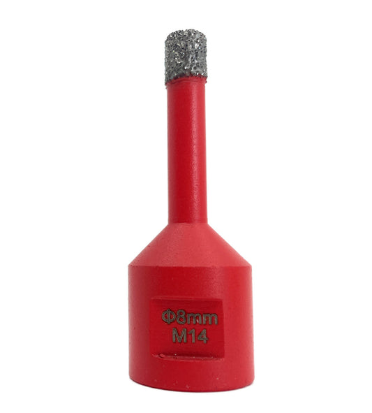 Carota diamantata pt. gresie portelanata & piatra - diam. 8mm -cu ceara- Profesional Standard - DXDY.REDrill.08