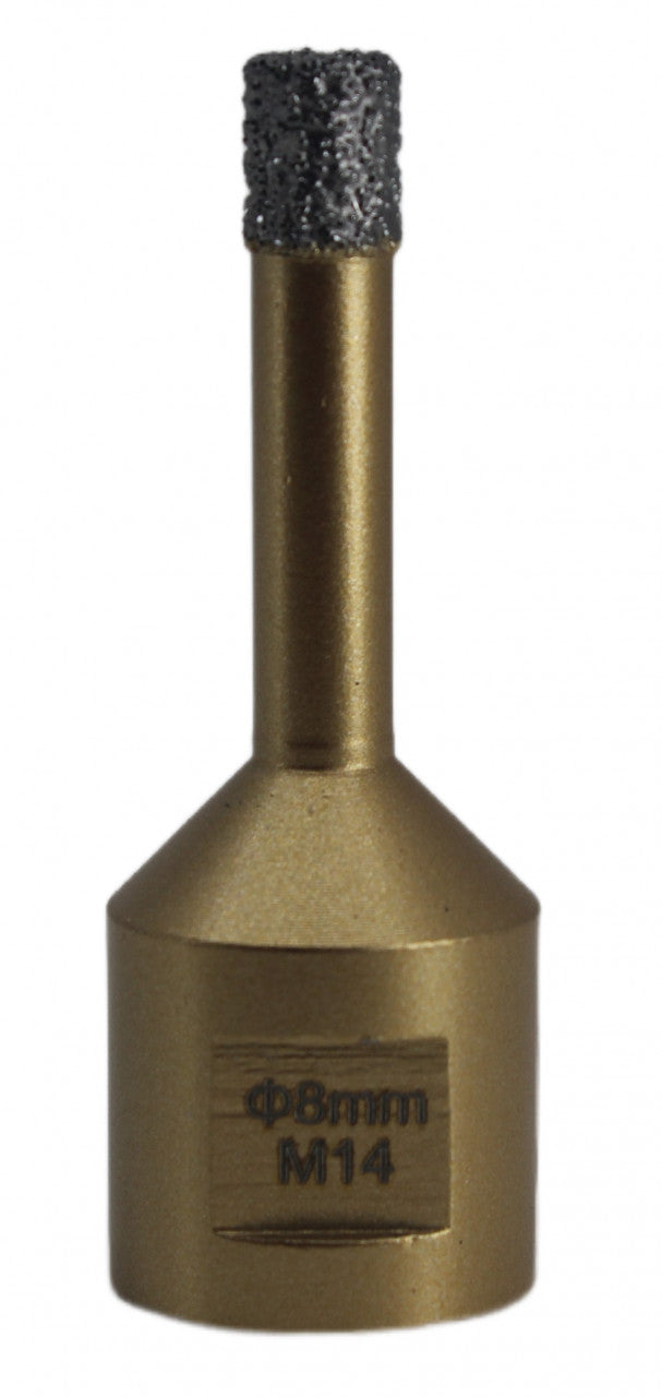 Carota diamantata pt. gresie portelanata & piatra - diam. 8mm -cu ceara- Premium - DXDY.GOLDrill.08