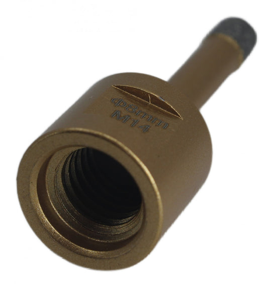 Carota diamantata pt. gresie portelanata & piatra - diam. 8mm -cu ceara- Premium - DXDY.GOLDrill.08