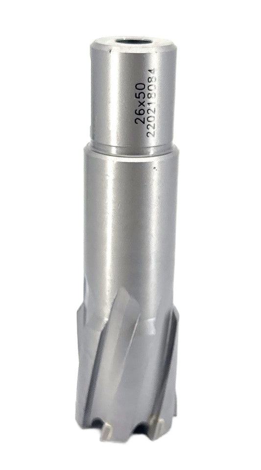 Carota pt. otel din carbura de tungsten, ∅26mm, h=50mm, cu prindere Weldon - DXDY.P-TCT-50.26.W