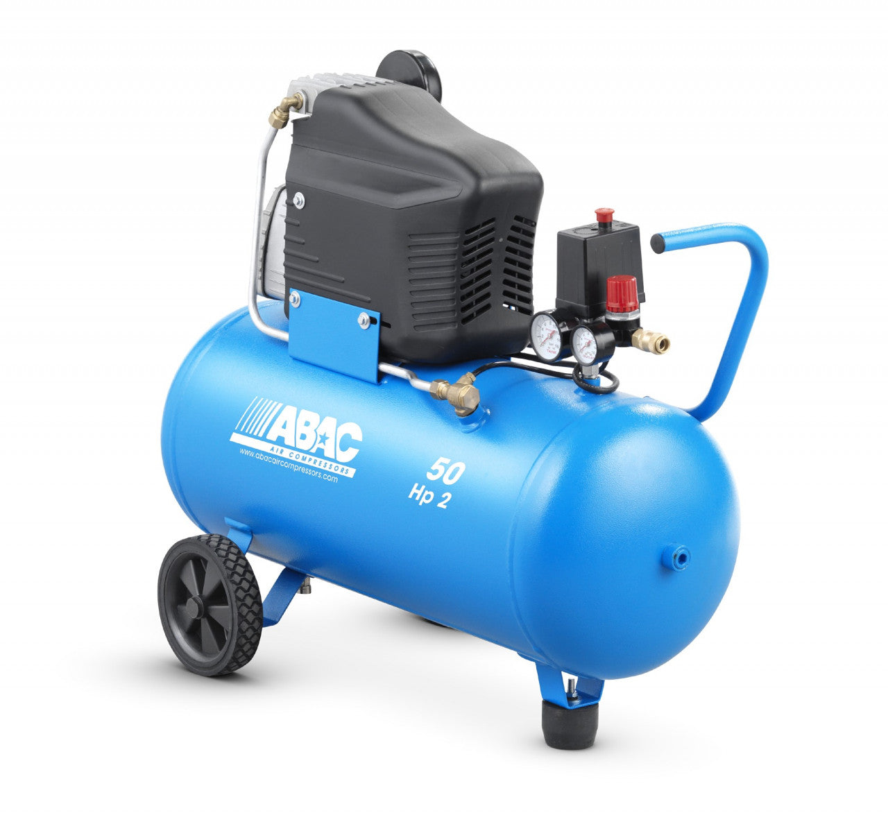 Compresor de aer cu piston - 1.5 kW, 220 L/min, 10 bari - Rezervor 50 Litri - ABAC-MONTE-CARLO-L20