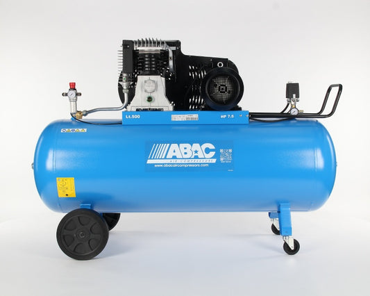 Compresor de aer cu piston - 5.5 kW, 827 L/min, 11 bari - Rezervor 500 Litri - ABAC-PRO-B6000-500-CT7.5-V400-CE