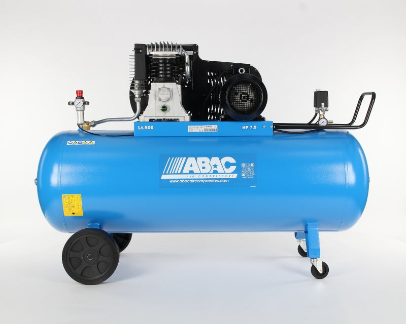 Compresor de aer cu piston - 5.5 kW, 827 L/min, 11 bari - Rezervor 500 Litri - ABAC-PRO-B6000-500-CT7.5-V400-CE