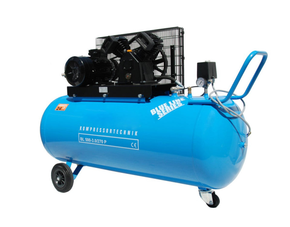 Compresor de aer cu piston - Blue Line 5,5kW, 800 L/min, 10 bari - Rezervor 270 Litri - WLT-BLU-800-5.5/270