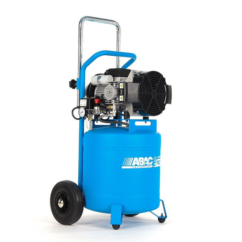 Compresor de aer cu piston fara ulei, silentios - 2.2 kW, 330 L/min, 10 bari - Rezervor 50 litri - ABAC-ATF-S-3-50-10-230/1/50CE
