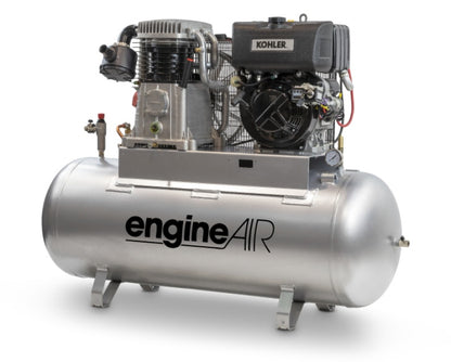 Compresor de aer cu piston, motor Kohler - 7.52 kW, 1038 L/min, 14 bari - Rezervor 270 Litri - ABAC-engineAIR-11/270-14-ES-Diesel
