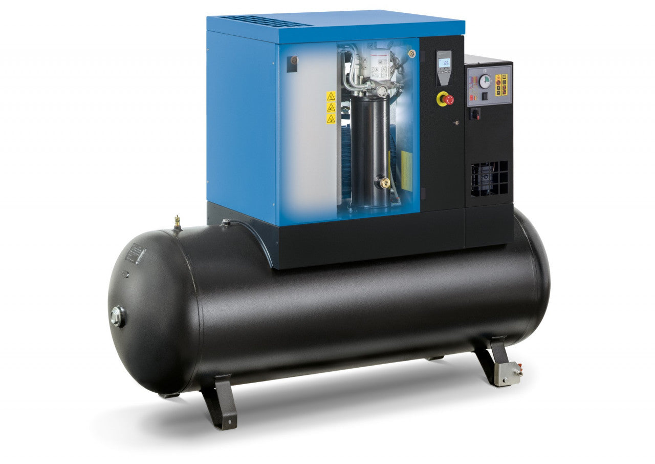 Compresor de aer profesional cu surub - 11 kW, 1416 L/min, 10 bari - Rezervor 500 Litri - ABAC-SPINN-11E-500L-10bar