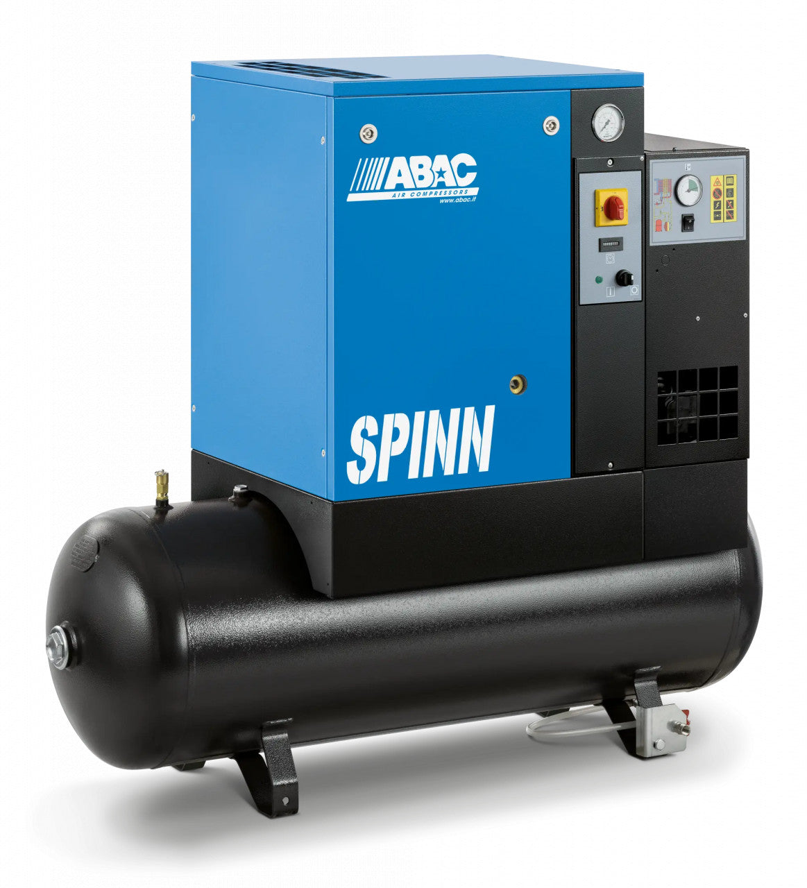 Compresor de aer profesional cu surub, cu uscator de aer - 4 kW, 516 L/min, 10 bari - Rezervor 270 Litri - ABAC-SPINN4E-10-400/50-270-E-CE