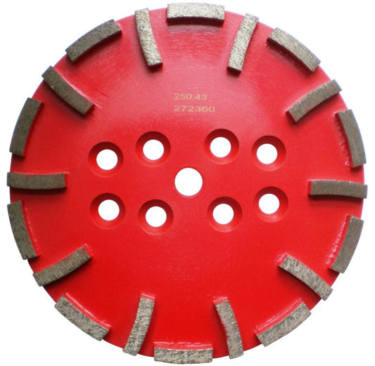 Disc cu segmenti diamantati pt. slefuire pardoseli - segment mediu - Rosu - 250 mm - prindere 19mm - DXDH.8500.250.43