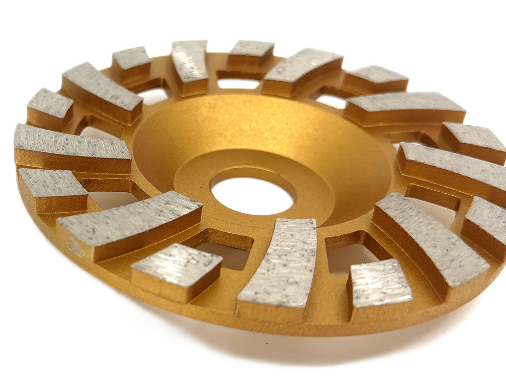 Disc cupa diamantata cu dinti alternativi pentru slefuire rapida de Beton si Abrazive 125mmx22,2mm PREMIUM - DXDY.PLCC.125