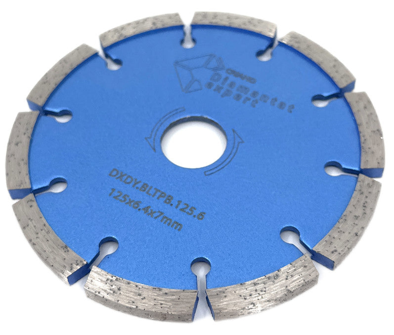 Disc diamantat pentru taiere de rosturi de dilatare in Beton si Sapa 125x22,2mm cu grosime de 6,4mm Standard Profesional - BlueLine - DXDY.ROST.125.6