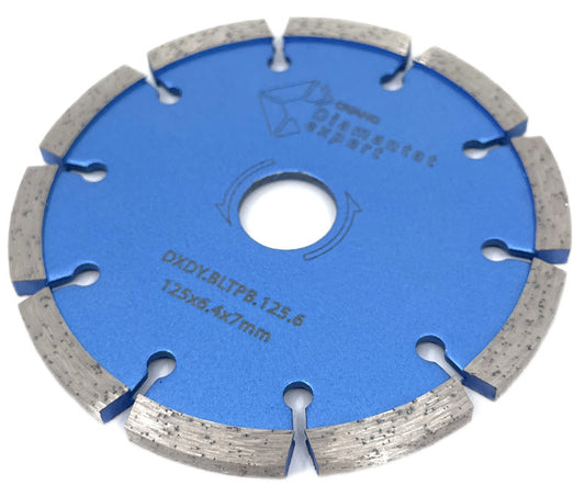 Disc diamantat pentru taiere de rosturi de dilatare in Beton si Sapa 125x22,2mm cu grosime de 6,4mm Standard Profesional - BlueLine - DXDY.ROST.125.6