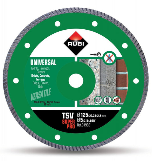 Disc diamantat pt. beton si caramida 125mm, TSV 125 SuperPro - RUBI-31982