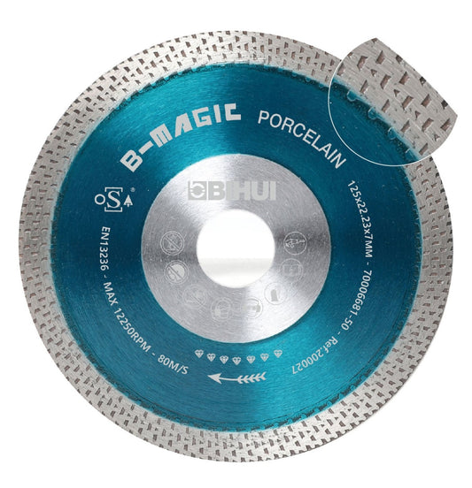 Disc Diamantat pt. Portelan dur, Placi ceramice 125x22.2 (mm) Super Premium - BIHUI-DCDW125