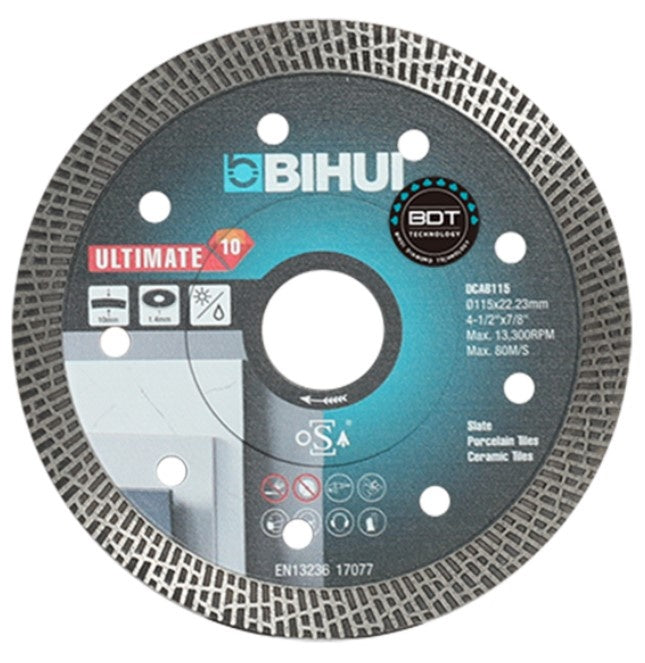 Disc Diamantat pt. Portelan, Placi ceramice, Ardezie 125x22.2 (mm) Ultimate BDT - BIHUI-DCAB125