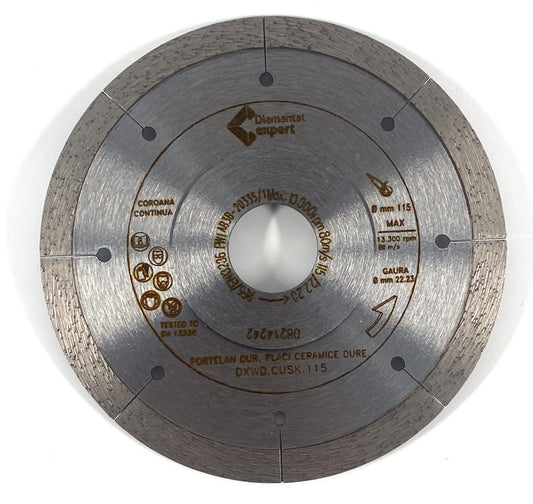 Disc DiamantatExpert pt. Taieri Extra Fine in Portelan Dur 115x22.2 (mm) Ultra Premium - DXWD.CUSK.115