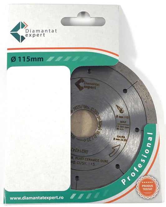 Disc DiamantatExpert pt. Taieri Extra Fine in Portelan Dur 115x22.2 (mm) Ultra Premium - DXWD.CUSK.115