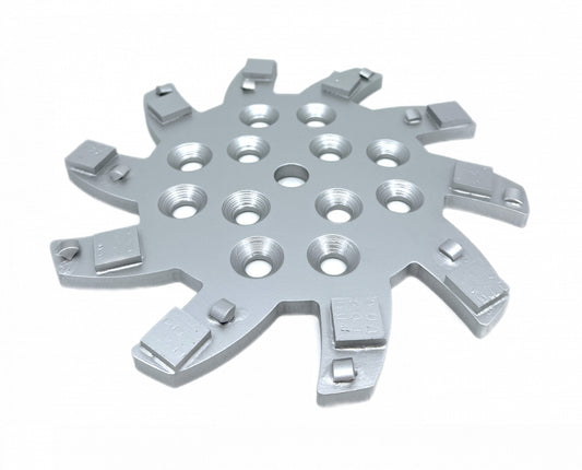 Disc stea cu segmenti diamantati pt. slefuire pardoseli - segment 10 buc DPC - 250 mm - prindere 19mm - DXDY.8501.250.75.010-R