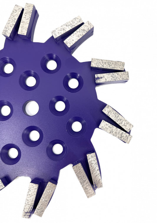 Disc stea cu segmenti diamantati pt. slefuire pardoseli - segment dur - Albastru - 250 mm - prindere 19mm - DXDY.8501.250.11.23