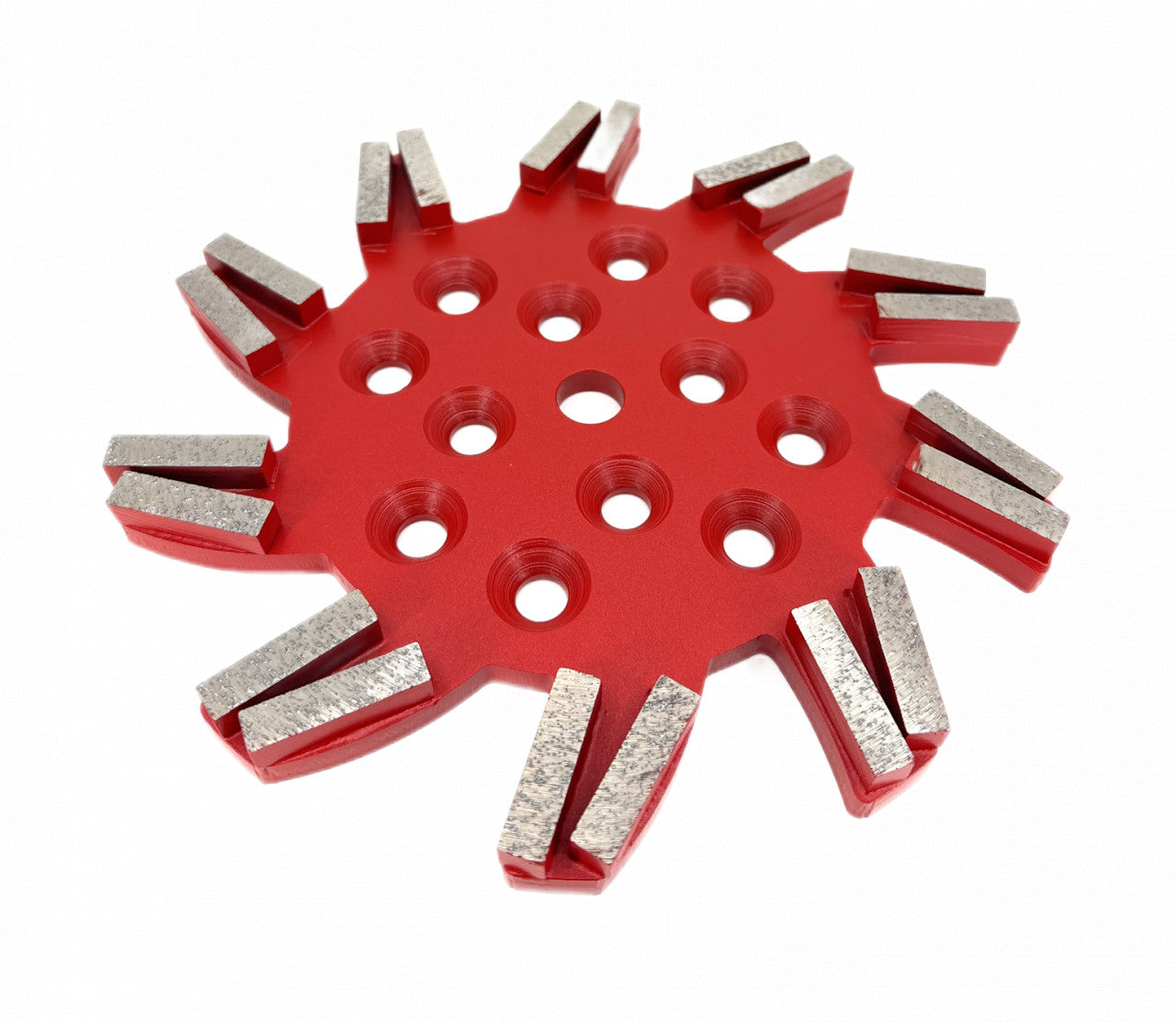 Disc stea cu segmenti diamantati pt. slefuire pardoseli - segment fin - Rosu - 250 mm - prindere 19mm - DXDY.8501.250.11.63