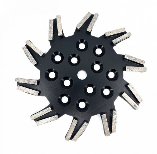 Disc stea cu segmenti diamantati pt. slefuire pardoseli - segment foarte fin - Negru - 250 mm - prindere 19mm - DXDY.8501.250.11.73