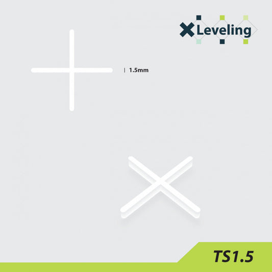 Distantiere ( Cruciulite ) pt. placi - gresie si faianta - Rost 1,5 mm - 500 buc - XLEV-TS1.5-500