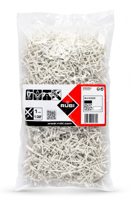 Distantiere ( Cruciulite ) pt. placi - gresie si faianta - Rost 1 mm - 1000 buc - RUBI-2030