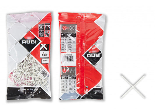 Distantiere ( Cruciulite ) pt. placi - gresie si faianta - Rost 1 mm - 300 buc - RUBI-2911