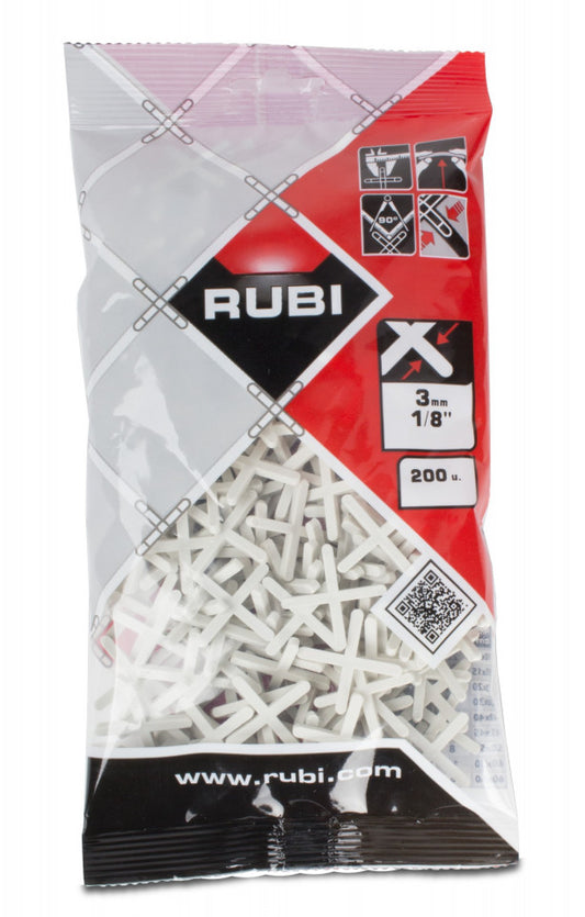 Distantiere ( Cruciulite ) pt. placi - gresie si faianta - Rost 3 mm - 1000 buc - RUBI-2001