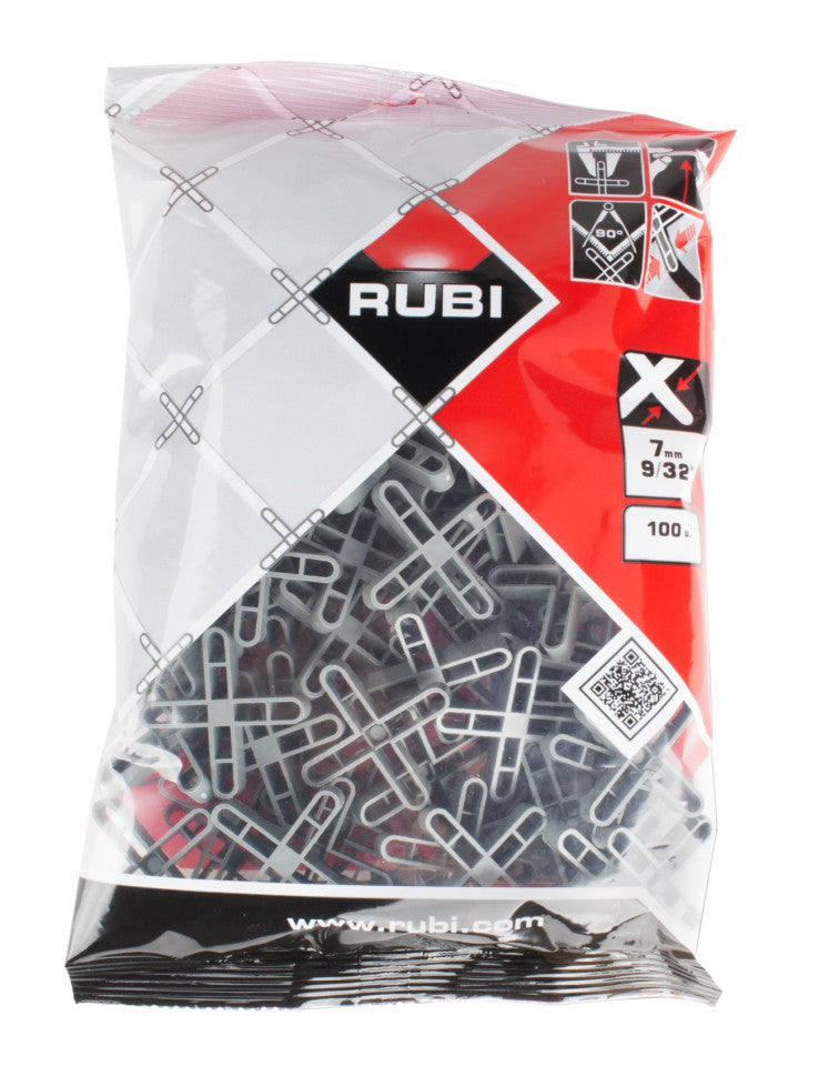 Distantiere ( Cruciulite ) pt. placi - gresie si faianta - Rost 7 mm - 100 buc - RUBI-2904