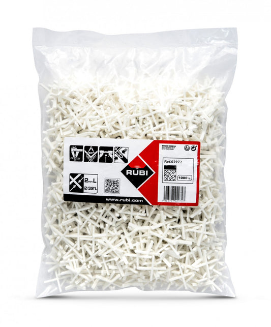 Distantiere lungi ( Cruciulite ) pt. placi - gresie si faianta - Rost 2 mm - L - 1000 buc - RUBI-2972