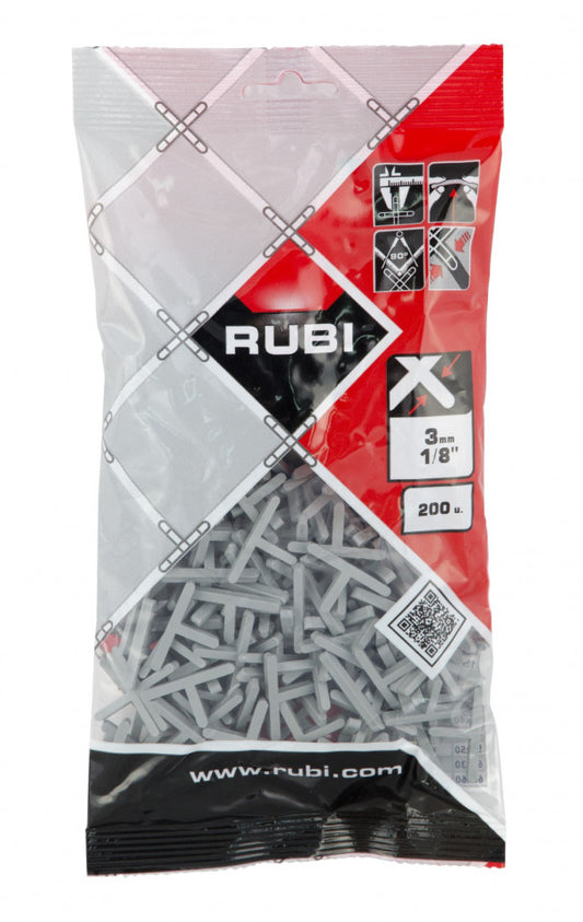 Distantiere tip T ( Teuri ) pt. placi - gresie si faianta - Rost 3 mm - 200 buc - RUBI-2923