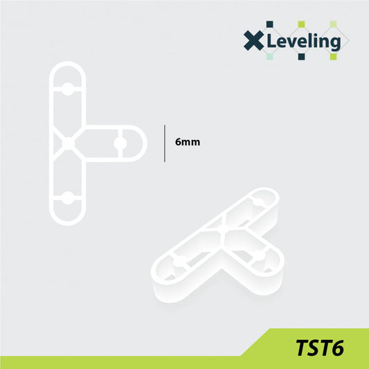 Distantiere tip T ( Teuri ) pt. placi - gresie si faianta - Rost 6 mm - 250 buc - XLEV-TST6-250