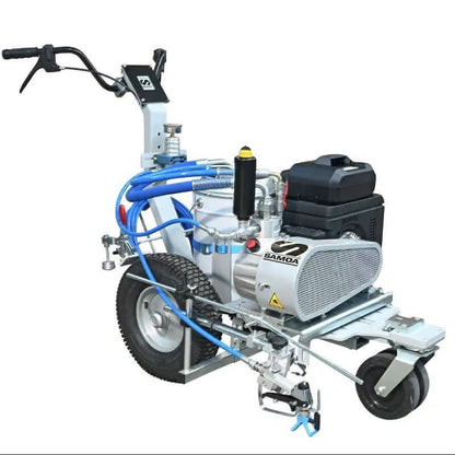 Echipament airless electric pentru trasat marcaje rutiere Larius Mirò E-Liner, 2.2 l/min - rezervor 50 litri Gravity