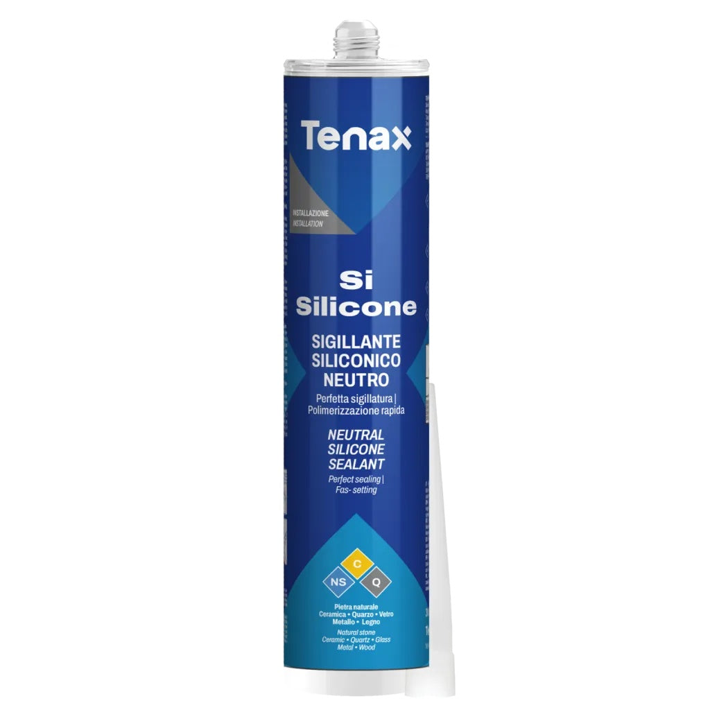 Etanșant Neutru Gri, pt. ceramica, piatra naturala si quartz - Tenax SI Silicone tub 300ml