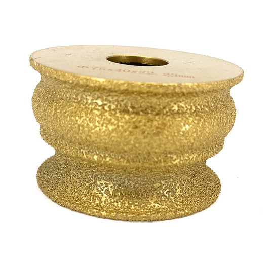 Freza diamantata pentru profilare granit, marmura, gresie, Profil "Continental", 75x22,23 #45- DXDY.FPP.FS1