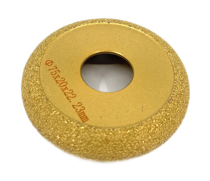 Freza diamantata pentru profilare granit, marmura, gresie, Profil Semicerc Interior, 75x22,23 #45 - DXDY.FPP.C20