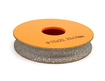 Freza diamantata pentru profilare granit, marmura, gresie Profil Semicerc Full Bullnose exterior, R-5mm, ∅75x22,23mm - DXDY.FPP.BN10