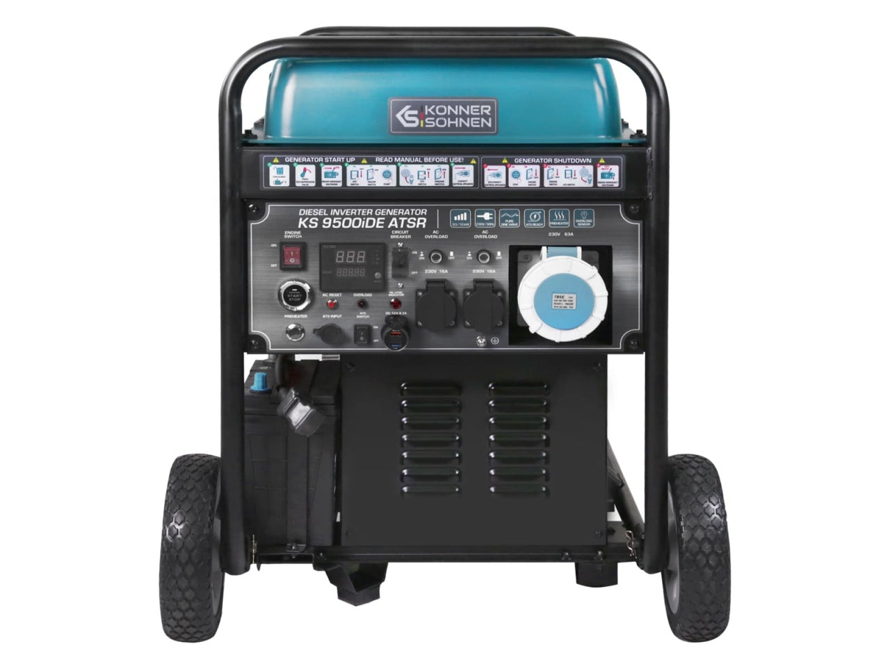Generator de curent 10 kW inverter - DIESEL - Konner & Sohnen - KS-9500i-DЕ-ATSR
