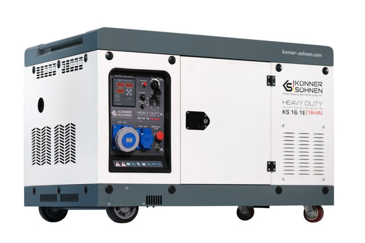 Generator de curent 16 kVA diesel - Heavy Duty - insonorizat - Konner & Sohnen - KS-16-1-ATSR-Silent