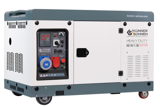 Generator de curent 20 kVA diesel - Heavy Duty - insonorizat - Konner & Sohnen - KS-16-1/3E-ATSR-Silent
