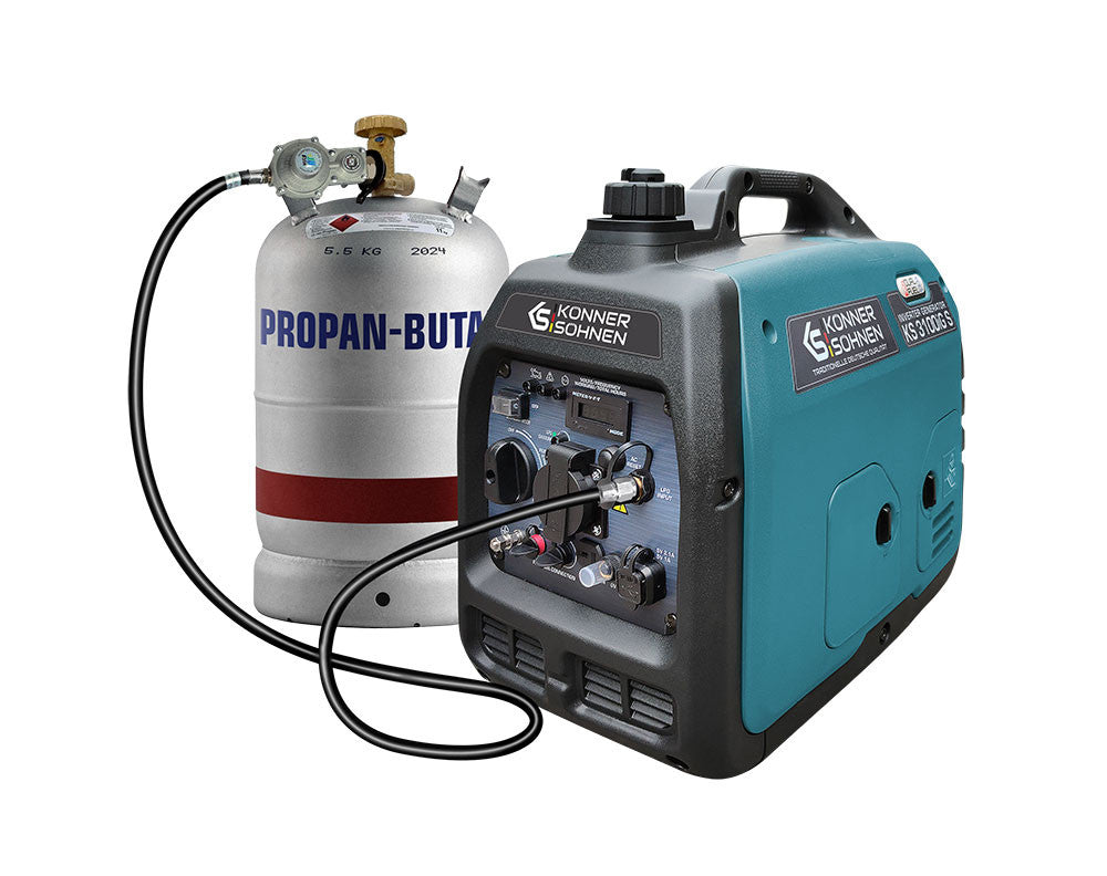 Generator de curent 3.1 kW inverter - HIBRID (GPL + benzina) - insonorizat - Konner & Sohnen - KS-3100iG-S